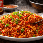 Street style Schezwan Fried Rice recipe made with leftover rice.