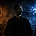 A cinematic illustration of the War of Currents between Nikola Tesla and Thomas Edison.