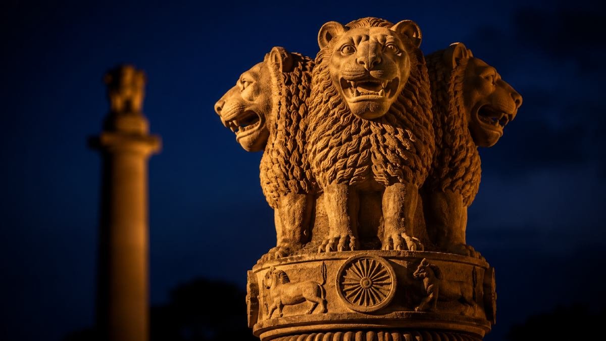 The Mauryan Lion Capital symbolizing the enduring legacy of Ashoka the Great.