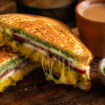 A perfectly crispy, street-style sandwich made using an authentic Bombay Masala Toast Recipe.