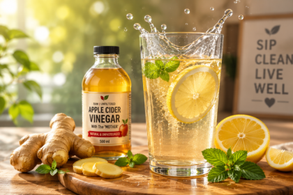 Natural remedies like apple cider vinegar and ginger used to cure acidity naturally.