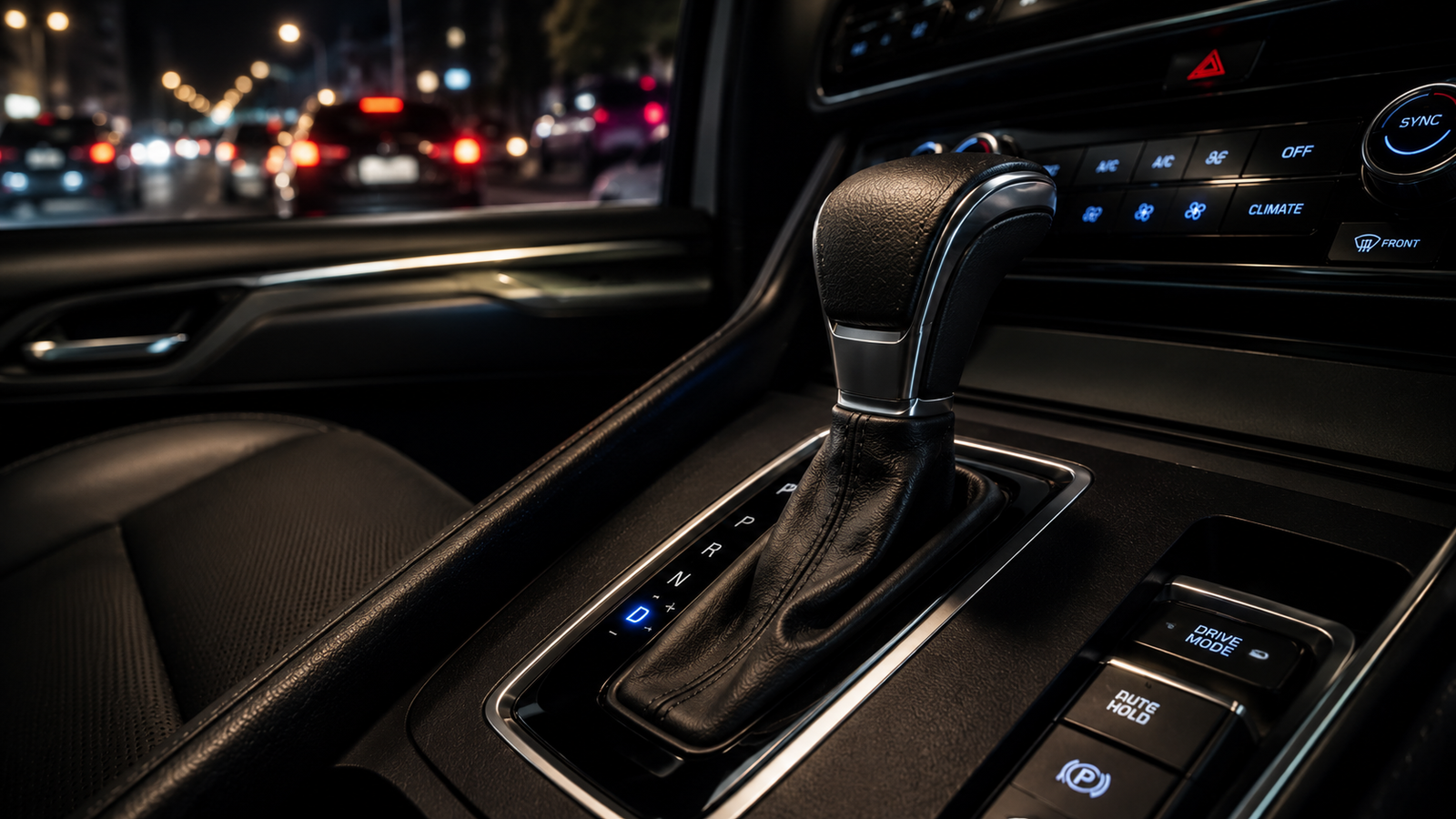 A modern automatic gear shifter representing the different types of automatic cars available.